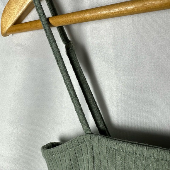 Forever 21 Sage Green Ribbed Body-Con Mini Dress - Picture 2 of 4